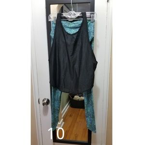 Leggings, sports bra and tank. 3 piece set.